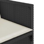 vidaXL Záhradné stoličky so sedákmi 4 ks čierne polyratanové – Obrázok 10