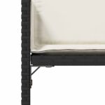 vidaXL Záhradné stoličky so sedákmi 4 ks čierne polyratanové – Obrázok 9