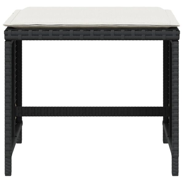 vidaXL 5-dielna záhradná jedálenská súprava a vankúše čierna polyratan – Obrázok 13