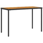 vidaXL 5-dielna záhradná jedálenská súprava a vankúše čierna polyratan – Obrázok 8