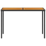 vidaXL 5-dielna záhradná jedálenská súprava a vankúše čierna polyratan – Obrázok 9