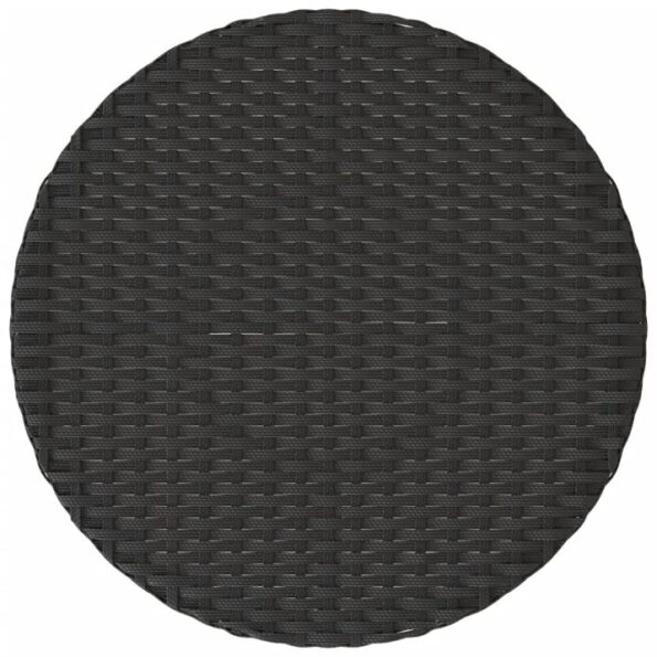 vidaXL 3-dielna bistro súprava s vankúšmi čierna polyratanová – Obrázok 10