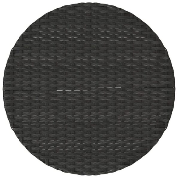 vidaXL 3-dielna bistro súprava s vankúšmi čierna polyratanová – Obrázok 10