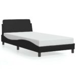 vidaXL Rám postele Dover čierny 100x203 cm umelá koža – Obrázok 2