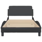 vidaXL Rám postele Dover čierny 100x203 cm umelá koža – Obrázok 4