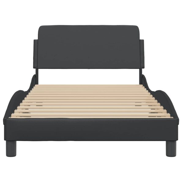 vidaXL Rám postele Dover čierny 100x203 cm umelá koža – Obrázok 4