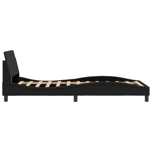 vidaXL Rám postele Dover čierny 100x203 cm umelá koža – Obrázok 5