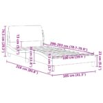 vidaXL Rám postele Dover čierny 100x203 cm umelá koža – Obrázok 9