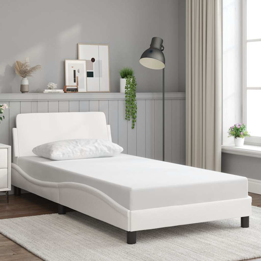 373277_1.jpg vidaXL Rám postele Dover biely 100x203 cm umelá koža – Obrázok 1