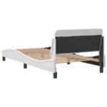vidaXL Rám postele Dover biely 100x203 cm umelá koža – Obrázok 6