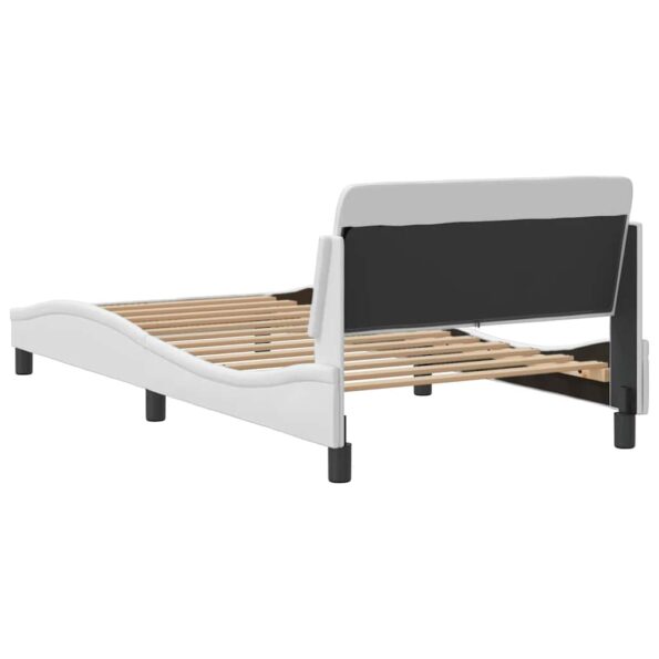 vidaXL Rám postele Dover biely 100x203 cm umelá koža – Obrázok 6