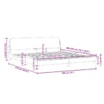 vidaXL Rám postele, Dover, čierny 193x203 cm, umelá koža – Obrázok 9