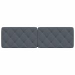 vidaXL Panel na čelo postele tmavosivý 152 cm zamat – Obrázok 5