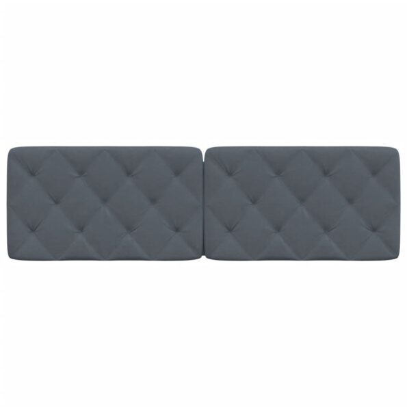 vidaXL Panel na čelo postele tmavosivý 152 cm zamat – Obrázok 5