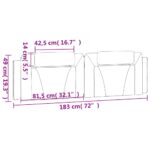 vidaXL Vankúš na čelo postele čierny 183 cm umelá koža – Obrázok 10