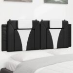 vidaXL Vankúš na čelo postele Viana čierno-biely 152 cm umelá koža
