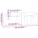 vidaXL Vankúš na čelo postele Viana čierno-biely 152 cm umelá koža – Obrázok 11