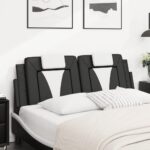 vidaXL Vankúš na čelo postele Viana čierno-biely 152 cm umelá koža – Obrázok 3