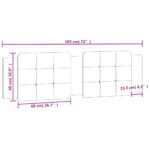 vidaXL Vankúš na čelo postele biely 183 cm umelá koža – Obrázok 9