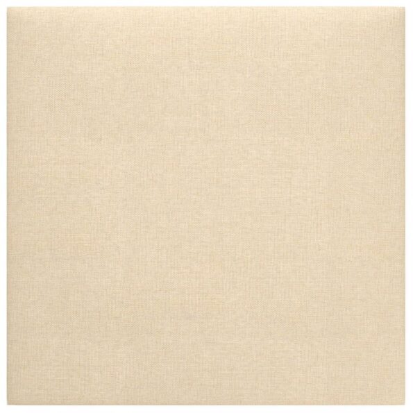 vidaXL Nástenný čelník 12 pcs Krémová 30 x 30 cm látka – Obrázok 2