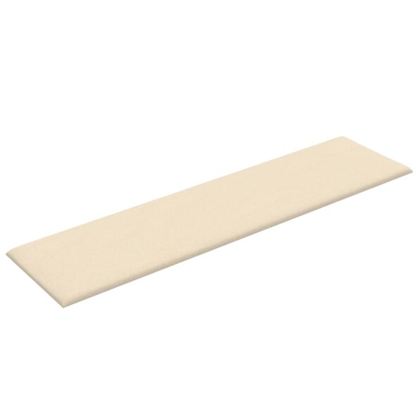 vidaXL Nástenný čelník 12 pcs Krémová 60 x 15 cm látka – Obrázok 3