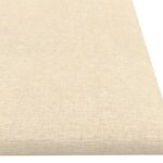 vidaXL Nástenný čelník 12 pcs Krémová 60 x 15 cm látka – Obrázok 4