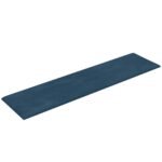 vidaXL Nástenný čelník 12 pcs Modrá 60 x 15 cm Zamat – Obrázok 3