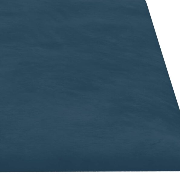 vidaXL Nástenný čelník 12 pcs Modrá 60 x 15 cm Zamat – Obrázok 4