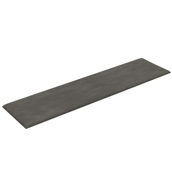 vidaXL Nástenný čelník 12 pcs Tmavo šedá 60 x 15 cm Zamat – Obrázok 3