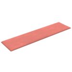 vidaXL Nástenný čelník 12 pcs Ružová 60 x 15 cm Zamat – Obrázok 3