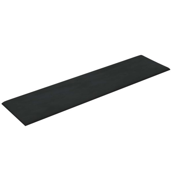 vidaXL Nástenný čelník 12 pcs Čierny 60 x 15 cm Zamat – Obrázok 3