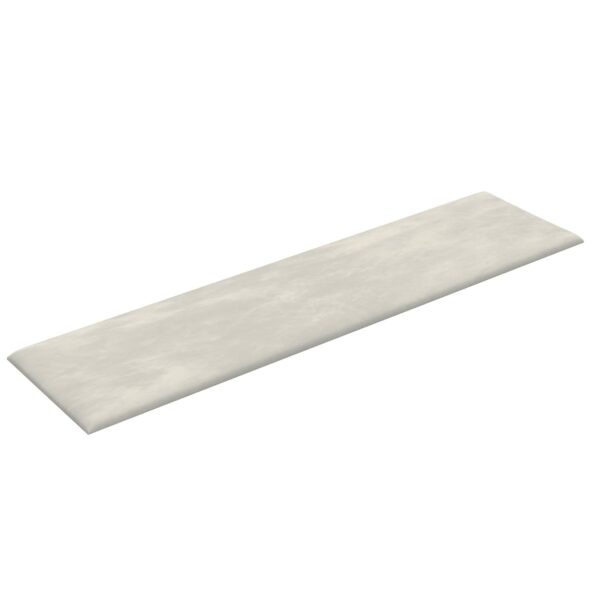 vidaXL Nástenný čelník 12 pcs Krémová 60 x 15 cm Zamat – Obrázok 3