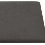 vidaXL Nástenný čelník 12 pcs Tmavo šedá 60 x 30 cm Zamat – Obrázok 4