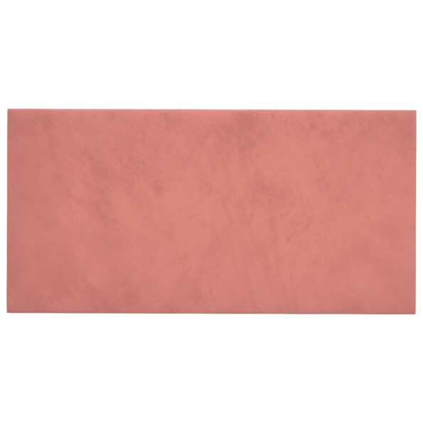 vidaXL Nástenný čelník 12 pcs Ružová 60 x 30 cm Zamat – Obrázok 2