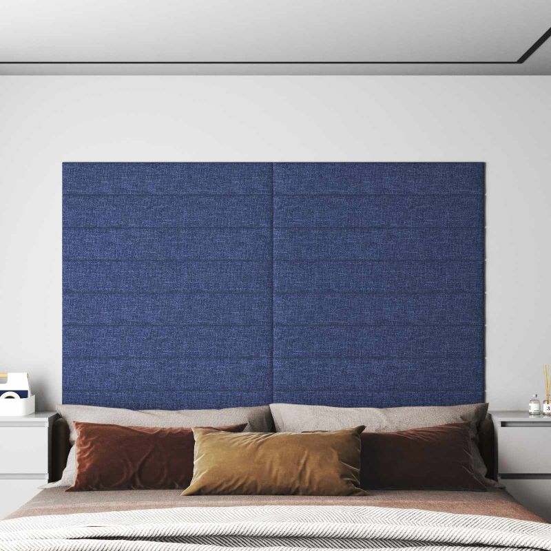 4008358_1.jpg vidaXL Nástenný čelník 12 pcs Modrá 90 x 15 cm látka – Obrázok 1