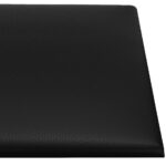 vidaXL Nástenný čelník 12 pcs Čierny 90 x 30 cm látka – Obrázok 4