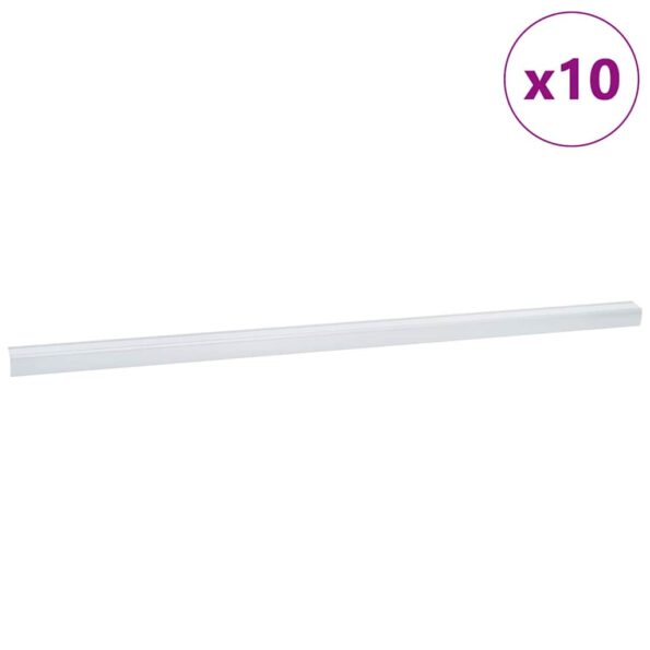 vidaXL Schodové hrany 10 pcs Strieborná 67 cm Hliník – Obrázok 2