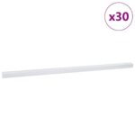 vidaXL Schodové hrany 30 pcs Strieborná 67 cm Hliník – Obrázok 2