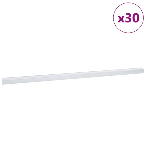 vidaXL Schodové hrany 30 pcs Strieborná 67 cm Hliník – Obrázok 2