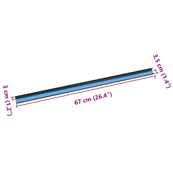 vidaXL Schodové hrany 30 pcs Hnedá 67 cm Hliník – Obrázok 8