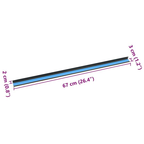 vidaXL Nosenie schodov 10 pcs Hnedá 67 cm Hliník – Obrázok 9