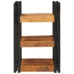 vidaXL Nočný stolík Hnedá a čierna 38 x 33 x 58 cm Masívne mango drevo – Obrázok 4