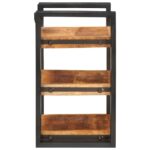 vidaXL Nočný stolík Hnedá a čierna 38 x 33 x 58 cm Masívne mango drevo – Obrázok 5