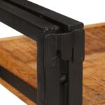 vidaXL Nočný stolík 2 pcs Hnedá a čierna Masívne mango drevo – Obrázok 11