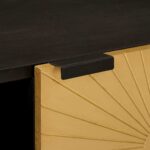 vidaXL Konferenčný stolík Čierna a zlatá 80 x 50 x 40 cm – Obrázok 7