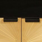 vidaXL Konferenčný stolík Čierna a zlatá 80 x 50 x 40 cm – Obrázok 7