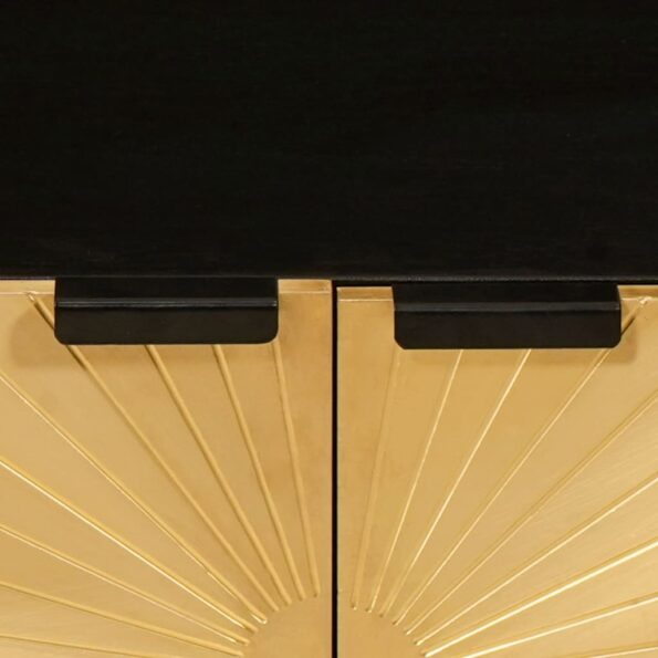 vidaXL Konferenčný stolík Čierna a zlatá 80 x 50 x 40 cm – Obrázok 7