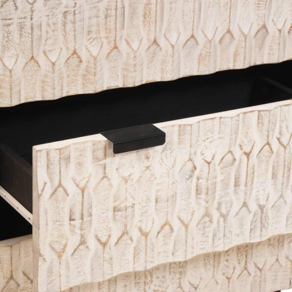 vidaXL Servírovacia skriňa Biele umývanie dokončenie 60 x 33,5 x 75 cm – Obrázok 7