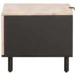vidaXL Konferenčný stolík Biela 80 x 50 x 40 cm Masívne mango drevo – Obrázok 4