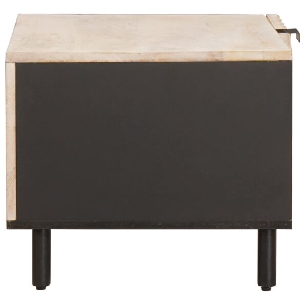 vidaXL Konferenčný stolík Biela 80 x 50 x 40 cm Masívne mango drevo – Obrázok 4